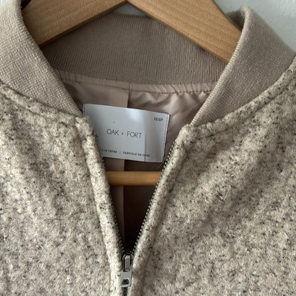 Oak and Fort Bomber Jacket in Oatmeal - Picture 2 of 4